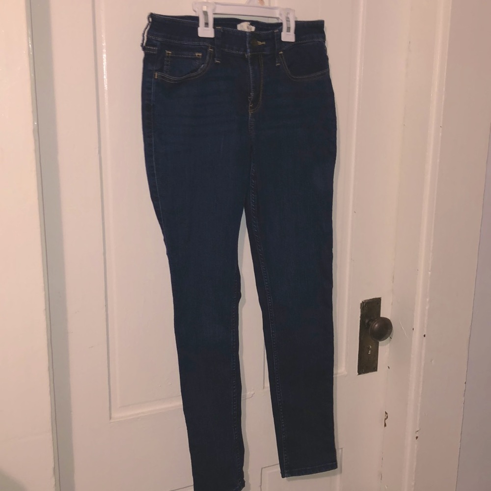 NWOT HOLLISTER CO DARK WASH SKINNY JEANS Sz.7S